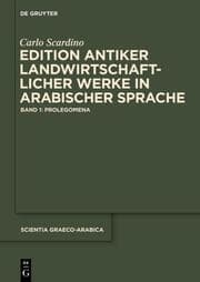 Cover von Edition antiker landwirtschaftlicher Werke in arabischer Sprache 1