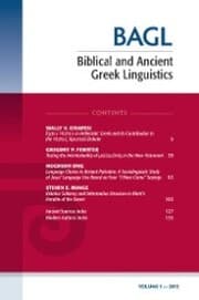 Cover von Biblical and Ancient Greek Linguistics, Volume 1