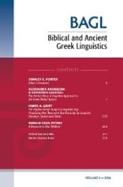 Cover von Biblical and Ancient Greek Linguistics, Volume 5