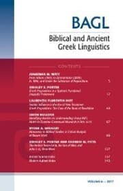 Cover von Biblical and Ancient Greek Linguistics, Volume 6