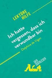 Cover von Ich hatte vergessen, dass ich verwundbar bin von Delphine de Vigan (Lektürehilfe)