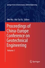 Cover von Proceedings of China-Europe Conference on Geotechnical Engineering