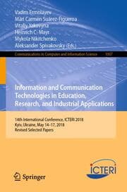 Cover von Information and Communication Technologies in Education, Research, and Industrial Applications