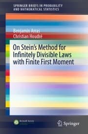 Cover von On Stein's Method for Infinitely Divisible Laws with Finite First Moment
