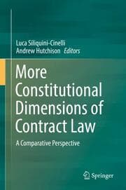 Cover von More Constitutional Dimensions of Contract Law