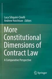Cover von More Constitutional Dimensions of Contract Law