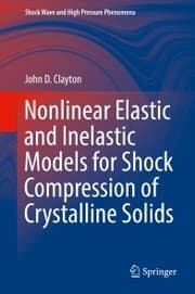 Cover von Nonlinear Elastic and Inelastic Models for Shock Compression of Crystalline Solids