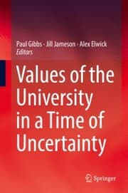 Cover von Values of the University in a Time of Uncertainty