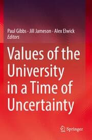 Cover von Values of the University in a Time of Uncertainty
