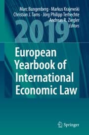 Cover von European Yearbook of International Economic Law 2019