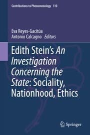 Cover von Edith Stein's An Investigation Concerning the State: Sociality, Nationhood, Ethics