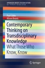 Cover von Contemporary Thinking on Transdisciplinary Knowledge