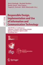Cover von Responsible Design, Implementation and Use of Information and Communication Technology