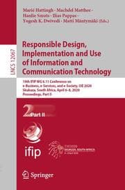 Cover von Responsible Design, Implementation and Use of Information and Communication Technology