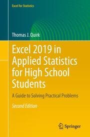 Cover von Excel 2019 in Applied Statistics for High School Students