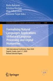 Cover von Formalising Natural Languages: Applications to Natural Language Processing and Digital Humanities