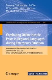Cover von Combating Online Hostile Posts in Regional Languages during Emergency Situation