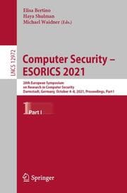 Cover von Computer Security - ESORICS 2021