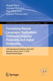 Cover von Formalizing Natural Languages: Applications to Natural Language Processing and Digital Humanities