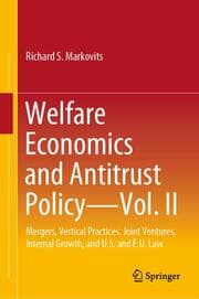 Cover von Welfare Economics and Antitrust Policy Vol. II