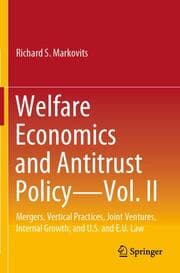Cover von Welfare Economics and Antitrust Policy Vol. II