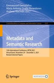 Cover von Metadata and Semantic Research