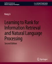 Cover von Learning to Rank for Information Retrieval and Natural Language Processing, Second Edition