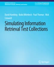 Cover von Simulating Information Retrieval Test Collections