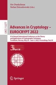Cover von Advances in Cryptology - EUROCRYPT 2022