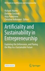 Cover von Artificiality and Sustainability in Entrepreneurship