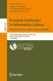 Cover von Research Challenges in Information Science: Information Science and the Connected World