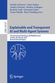 Cover von Explainable and Transparent AI and Multi-Agent Systems
