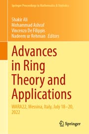 Cover von Advances in Ring Theory and Applications