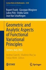Cover von Geometric and Analytic Aspects of Functional Variational Principles