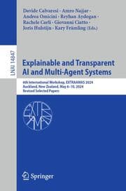 Cover von Explainable and Transparent AI and Multi-Agent Systems