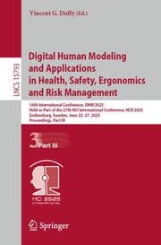Cover von Digital Human Modeling and Applications in Health, Safety, Ergonomics and Risk Management