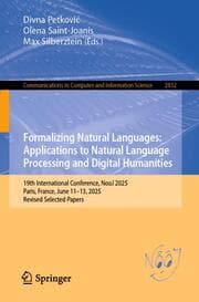 Cover von Formalizing Natural Languages: Applications to Natural Language Processing and Digital Humanities