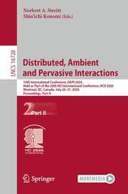 Cover von Distributed, Ambient and Pervasive Interactions