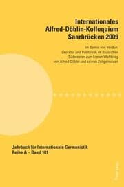 Cover von Internationales Alfred-Döblin-Kolloquium Saarbrücken 2009