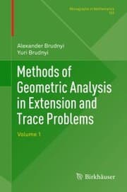 Cover von Methods of Geometric Analysis in Extension and Trace Problems