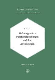 Cover von Vorlesungen über Funktionalgleichungen und ihre Anwendungen
