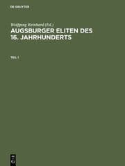 Cover von Augsburger Eliten des 16.Jahrhunderts
