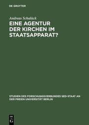 Cover von Eine Agentur der Kirchen im Staatsapparat?