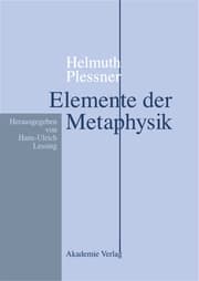 Cover von Helmuth Plessner, Elemente der Metaphysik