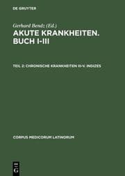 Cover von Chronische Krankheiten III-V. Indizes