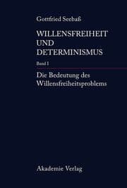 Cover von Die Bedeutung des Willensfreiheitsproblems