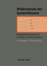 Cover von Widerstände der Systemtheorie