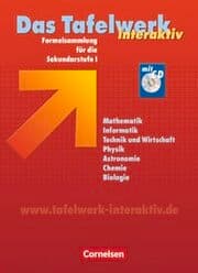 Cover von Das Tafelwerk interaktiv - Formelsammlung für die Sekundarstufe I - Allgemeine Ausgabe