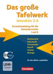 Cover von Das große Tafelwerk interaktiv 2.0 - Formelsammlung für die Sekundarstufen I und II - Allgemeine Ausgabe (außer Niedersachsen und Bayern)
