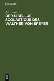 Cover von Der Libellus Scolasticus des Walther von Speyer